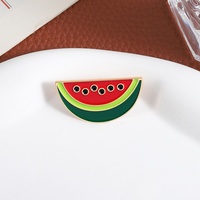 Palestijnse vlag fruit watermeloen driekleurig geschilderde metalen broche kraagpin kledingaccessoires fabriek groothandel
