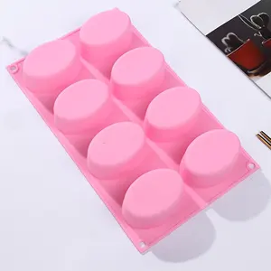 热销椭圆形私人标签肥皂模具泰国手工制作小椭圆形硅胶肥皂模具