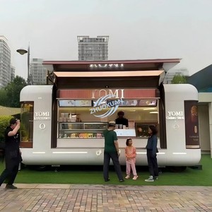 Mobile Electric Street Beverage Cart Retro Coffee Ice Cream Vending Trailer Outdoor Business Food Truck - Product Image 6