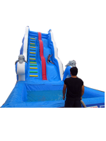 Glissières d'eau gonflables commerciales utilisées, dégagement gonflable de waterslide à vendre