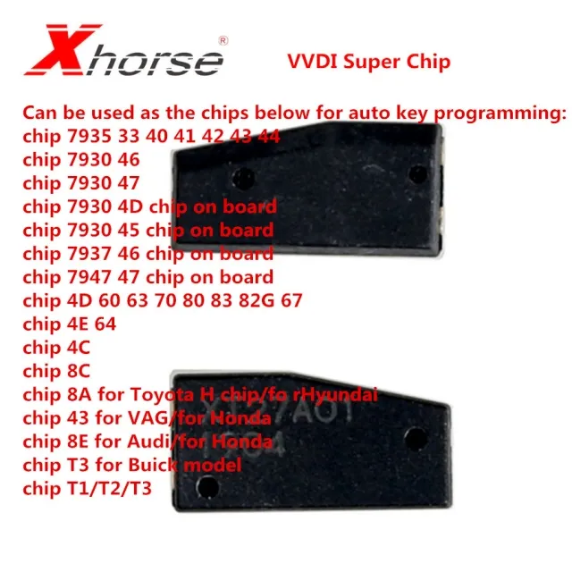 AC070022 Xhorse XT27A01 Vvdi Super Chip Voor ID46 40 43 4D 8C 8A 4D63 4D60 PCF7935 PCF7936 Transponder Chip