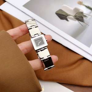 2025 nuovo orologio da donna al quarzo quadrante quadrato alla moda, all'avanguardia, personalizzato, lussuoso, semplice e atmosferico - Product Image 3