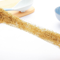 BR173 Éponge à récurer en cuivre laiton doré 20g 30g 40g récureur en cuivre pour cuisine