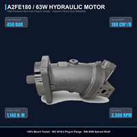 Moteur à piston à axe coudé A2FE180, haute pression 400-450 bars, déplacement fixe, moteur hydraulique enfichable