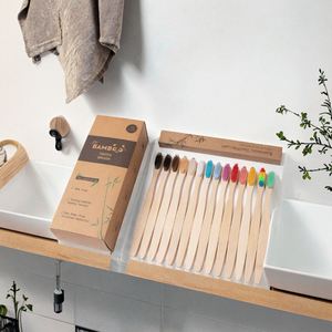 Brosse à dents en bambou biodégradable personnalisée de 7 pouces, sans BPA, poils doux, écologique, compostable, cadeaux promotionnels naturels pour entreprises - Product Image 3