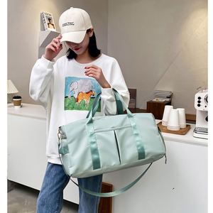 Bolsa Deportiva Impermeable con Compartimento para Zapatos, Bolsillo Impermeable, Bolsa de Viaje Deportiva, Bolsa de Lona Rosa para Mujer - Product Image 3