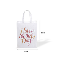 Sac fourre-tout non tissé Topjlh vierge pour sublimation, format A3 A4, imprimable par transfert thermique, réutilisable, sac de courses, sac cadeau avec logo personnalisé