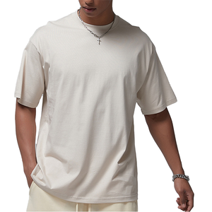 Camiseta de Hombre Duradera 100% Algodón, Casual, Holgada, de Color Sólido, Manga Corta, de Alta Calidad, Antiarrugas, de Secado Rápido para Uso Prolongado - Product Image 1