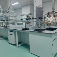 Banc de laboratoire en acier à structure modulaire, table de laboratoire étanche, banc de laboratoire pour étudiants à structure en acier