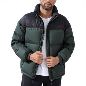 Chaqueta Acolchada con Capucha para Hombre, Talla Grande, de Punto Estampado, Impermeable, de Poliéster/Algodón, Informal, con Cierre y Forro Polar, Marca GENERSA SPORTS OEM - Product Image 1
