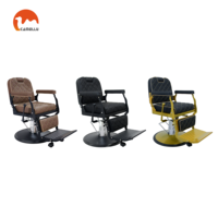 Chaise de barbier moderne et traditionnelle marron Salon de coiffure spa de beauté Chaise de barbier inclinable pour hommes pour salon de coiffure
