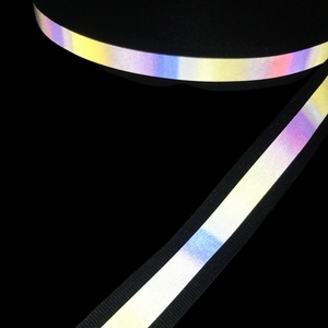 レインボーグローインザダーク反射環境にやさしいポリエステル生地ストリップDIYファッション服学生服カスタマイズ可能 - Product Image 4