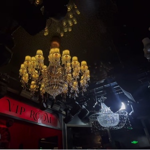 Crystal Chandelier <b>Green</b> <b>LED</b> <b>Light</b> Empire Shade Suspended Traditional Design for Room - Product Image 4