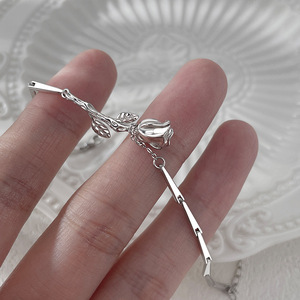 Thorn Rose <b>Couple</b> <b>Bracelet</b> Silver Men Women <b>Matching</b> Jewelry Gift Plant Design Fashion Accessory - Product Image 2