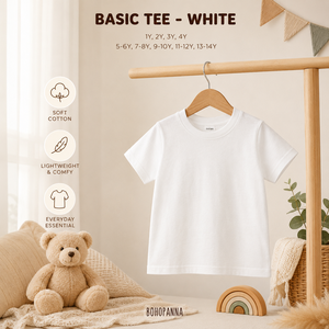 Camiseta blanca básica que combina tela de primera calidad, comodidad transpirable y suavidad ligera para niños activos en cualquier momento del día. - Product Image 4