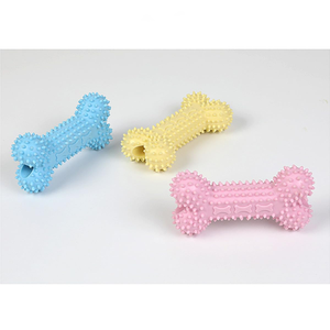 Jouets en caoutchouc naturel interactifs et écologiques en forme d'os pour chiots de taille moyenne - Product Image 2