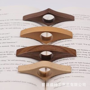 Prensa para Libros de Madera, Marcapáginas en Forma de Abanico, Reutilizable, Ayuda para la Lectura, Estilo Clásico - Product Image 1