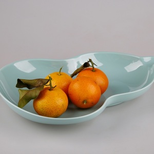 Plato de Servir de Melamina en Forma de Calabaza, Tamaño Mediano, Plato de Plástico Duradero, Diseño Moderno, Color Sólido, para Cocina y Comedor - Product Image 4