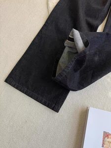 उच्च गुणवत्ता वाले जापानी सेलेवेड डेनिम जींस 14 औंस कच्चे 100% सूती कपड़े से बने सर्दियों के विंडप्रूफ सीधे आकस्मिक पुरुष - Product Image 2