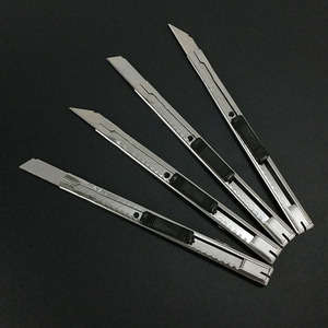 Couteau utilitaire Haima Xuan en acier inoxydable, lame de 12 mm, manche gris, coupe-papier de bureau, outil de bricolage - Product Image 5