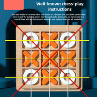 Juego de ajedrez Xo, juguetes intelectuales, rompecabezas de madera, tablero de Tic Tac Toe, juegos de memoria, juguetes de inteligencia para niños