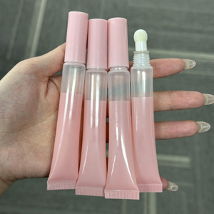 Gloss à lèvres rose clair en tube souple de 10 ml, recyclable, matériau personnalisé, impression de logo personnalisée - Product Image 1