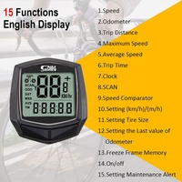 Ordinateur de vélo filaire Sunding Compteur de vitesse pour vélo Compteur kilométrique pour vélo Compteur de vitesse pour exercice extérieur Étanche à la pluie