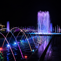 Fontaine musicale extérieure en acier inoxydable pour la décoration de la place, du jardin, de l'hôtel et du paysage