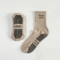 Chaussettes de yoga et de Pilates antidérapantes avec logo personnalisé, votre propre design, chaussettes de sport pour femmes, pour Pilates et yoga