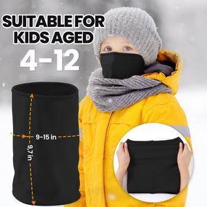 Cache-cou en polaire pour enfants, masque de ski, cache-cou pour garçons et filles, écharpe coupe-vent double couche pour le ski - Product Image 6