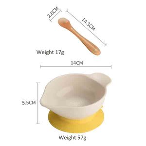 Bol d'<span class=keywords><strong>alimentation</strong></span> complémentaire pour bébé AIYUAN avec fonction de broyage, ventouse en forme de bec de canard, sans BPA, motif de dessin animé - Product Image 6