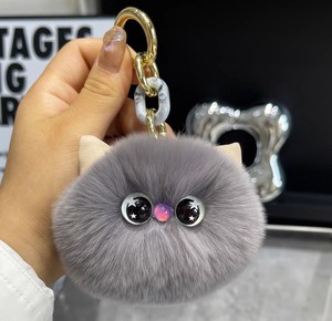 Llavero de Piel de Conejo Rex <span class=keywords><strong>Besafe</strong></span>, Suave y Adorable, con Forma de Animal, para Niñas, Regalo, Decoración de Bolsos, Colgante para Coche - Product Image 3