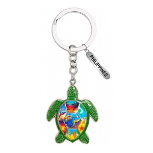 Porte-clés en métal personnalisé avec logo, souvenir de plage, tortue, ornement, pendentif, porte-clés en métal mignon de dessin animé - Product Image 6
