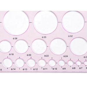 Pochoirs de <span class=keywords><strong>dessin</strong></span> multifonctionnels réutilisables en plastique Règle de mesure des mamelons et des seins Modèle de papier à bride - Product Image 4