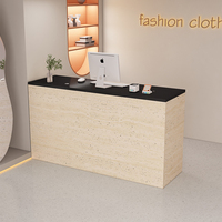 Bureau d'accueil moderne et simple pour petit bar Salon de coiffure Salon de beauté Magasin de vêtements Internet Celebrity Yoga Studio en bois