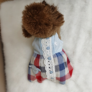 Spring/Summer Pet Apparel <strong>for</strong> Small Dogs, Lace Plaid Suspender Skirt, Cute Princess Suspender Pets <strong>Dress</strong> - Product Image 6