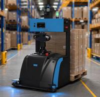 Chariot transpalette AGV laser haute précision, autonomie 10h, charge rapide 2h, traversée de fossés, accueil élévateur CBD20-S