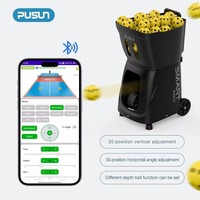 Máquina de Entrenamiento de Pickleball Portátil Pusun GT P6 con Control por App, Construcción de Acero y Plástico, para Práctica en Clubes y Alquiler, 80 unidades