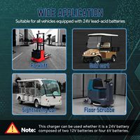 Chargeur de batterie pour chariot élévateur électrique 24V 30A - Chargeur intelligent 24V 30A 1250W pour transpalette, autolaveuse, voiturette de golf