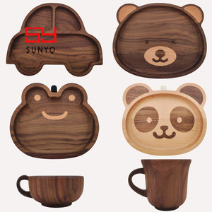 SUNYO Decoración para el Hogar, Bandejas Rectangulares de Madera para Servir Frutas y Verduras, Bandeja de Bambú, <span class=keywords><strong>Platos</strong></span> de Madera - Product Image 5