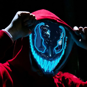Halloween Poppy Playtime Funny Horror Glow Cool Entertainment incandescente LED Neon Light Role Playing <span class=keywords><strong>Terror</strong></span> Glowing Party Mask - Product Image 2