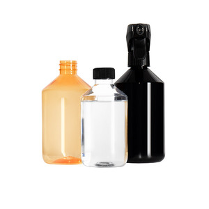 Venta al por mayor 300ml 500ml Negro Naranja Transparente Hombro inclinado Vacío Plástico <span class=keywords><strong>Alcohol</strong></span> Perfume Spray Botella - Product Image 3