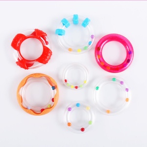 <span class=keywords><strong>Hochet</strong></span> transparent sans BPA pour bébé, jouet sensoriel à mordiller, clochette éducative précoce pour nourrissons, sonnette pour animaux en peluche - Product Image 1