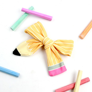 Nuovo accessorio per capelli in cotone per bambini con lettere colorate stampate per la stagione della scuola - Product Image 3