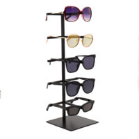 Présentoir autoportant en métal noir pour lunettes de soleil – Support de présentation pour vitrine de magasin