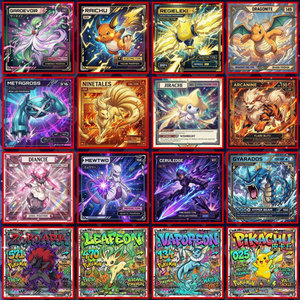 MS Plaques d'art carrées en acrylique de haute qualité, thème <span class=keywords><strong>Pokémon</strong></span> <span class=keywords><strong>Pikachu</strong></span> et ses amis, impression couleur, fan art, scellées, pour jeux de société, en sachet mystère - Product Image 5
