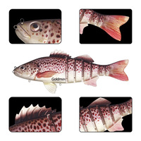 Leurre de pêche multi-articulé 7 segments 380mm 450g, robuste, imprimé en 3D, coulant, en ABS, pour achigan, brochet, muskie, tête de serpent
