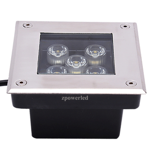 Ấm Trắng 3000K cảnh quan ngoài trời <span class=keywords><strong>IP67</strong></span> không thấm nước 5W <span class=keywords><strong>inground</strong></span> chôn Led thủy tinh mờ ánh sáng ngầm - Product Image 1