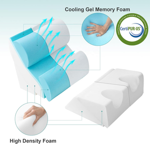 Ensemble d'oreillers en mousse à mémoire de forme confortable soutien du <span class=keywords><strong>dos</strong></span> soulagement de la douleur élévation des jambes oreiller orthopédique Wedge - Product Image 3
