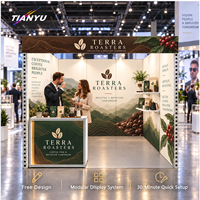 Stand d'exposition modulaire en aluminium personnalisé 3x3 10x10 pieds, système d'affichage portable et réutilisable pour événements avec LED